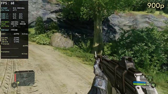 Crysis Remastered - GTX 1050Ti | i5 9400F | 1080p 900p 720p | Gameplay Benchmark смотреть онлайн