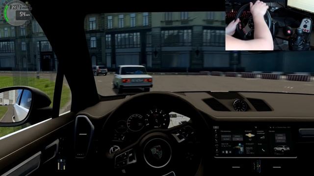 City Car Driving / Porsche Cayenne - обзор, тест-драйв / Logitech G27 смотреть онлайн