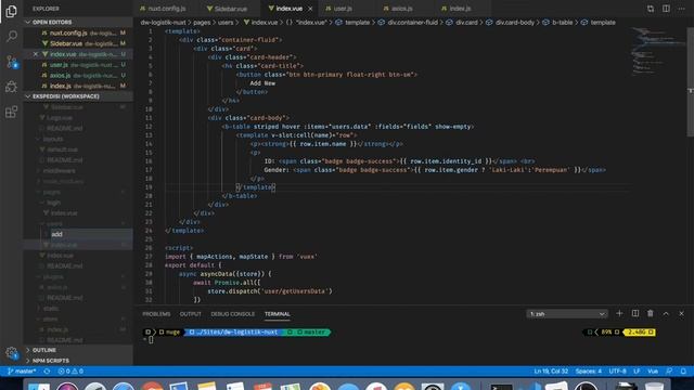 Membuat Aplikasi Ekspedisi NuxtJS #3: CRUD Data Users Bagian 1 смотреть онлайн