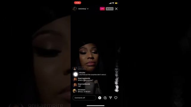 nicki minaj instagram live смотреть онлайн