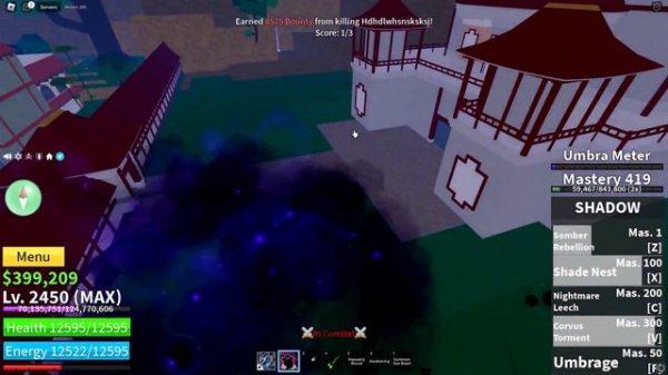 The BEST Shadow Combo is INSANE!!! | Blox Fruits Bounty Hunt!