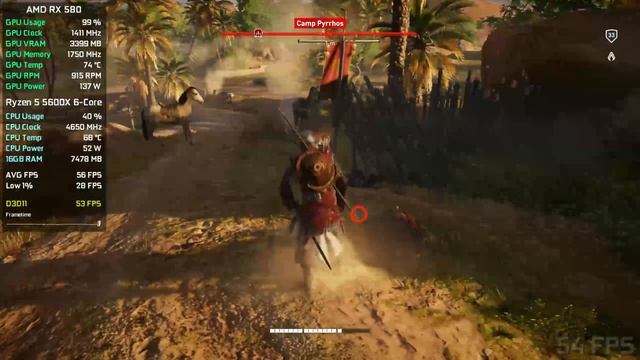 Assassin's Creed Origins (Patch 1.6.0) - RX 580 - Ryzen 5 5600X - FPS Test смотреть онлайн