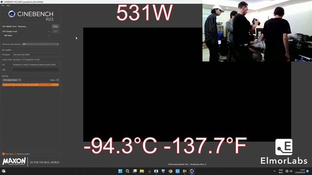 Xeon w9-3495X 5.5 GHz 1900W in Cinebench R23 смотреть онлайн