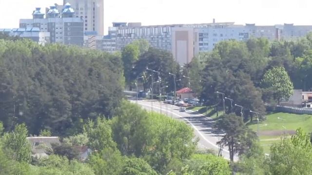 Вид на Гродно с возвышенности у д. Лососно. смотреть онлайн