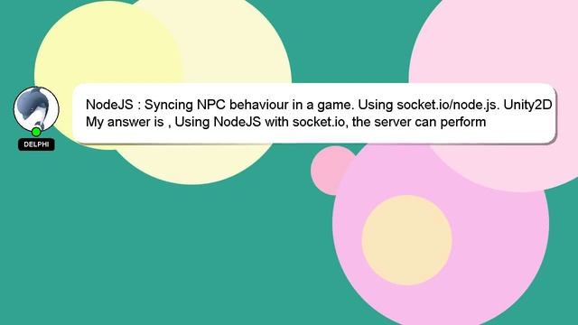 NodeJS : Syncing NPC behaviour in a game. Using socket.io/node.js. Unity2D смотреть онлайн
