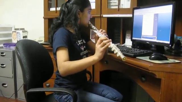 Virali playing My Heart Will Go On on flute смотреть онлайн