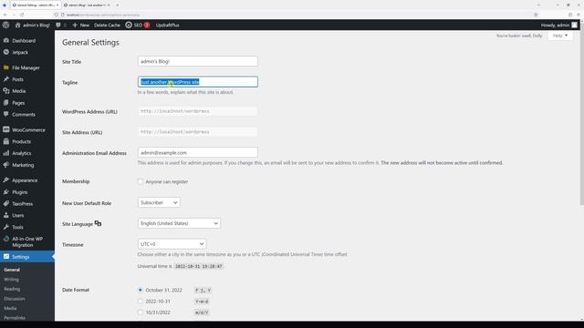 How to Change the "Just another WordPress site" Tagline смотреть онлайн