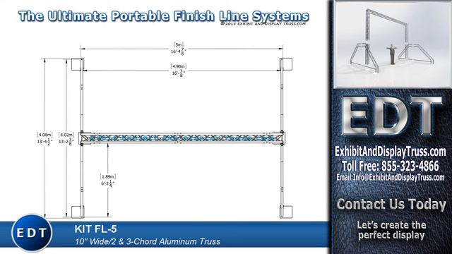 FL-5 Portable Arch Trussing Kit Start Finish Line Gantry Lightweight Truss Frame смотреть онлайн