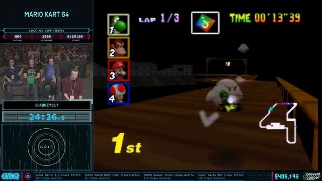 Mario Kart 64 by Abney317 in 29:15 - AGDQ2019 смотреть онлайн
