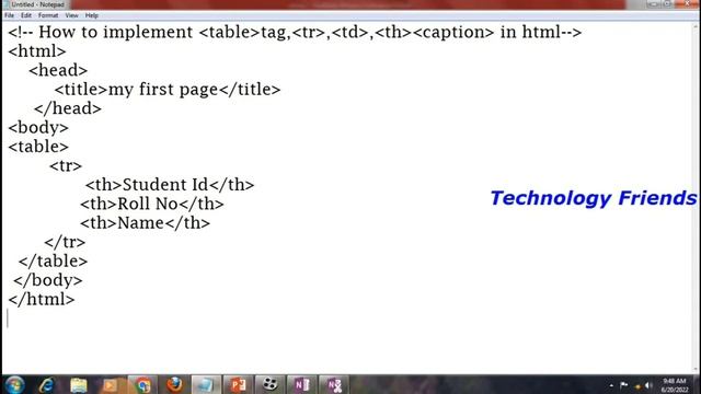 How to Implement Table tags, Tr, Th, Td and Captions tags in html | | Webpage Designing (Lecture-12 смотреть онлайн
