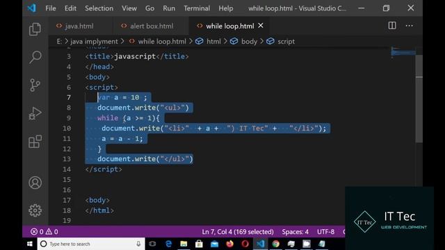 JAVASCRIPT WHILE LOOP TUTORIAL смотреть онлайн
