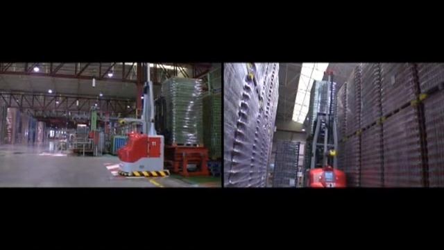 LGV роботы-погрузчики на заводе Amstel