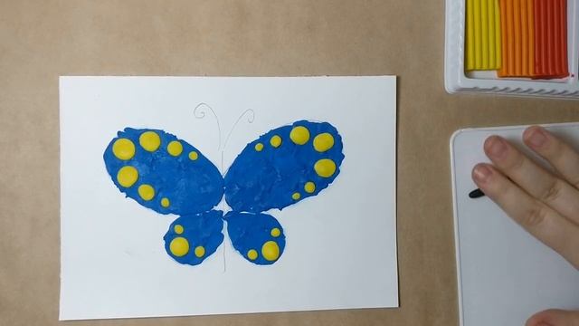 Пластилинография "Синяя бабочка" смотреть онлайн