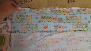 Детская подушка 50*50 см, шьем наволочку "Совы".