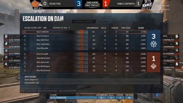 FABLE vs ECHO FOX - Gears of War 4 MLG MEXICO CITY Circuit 2018 смотреть онлайн