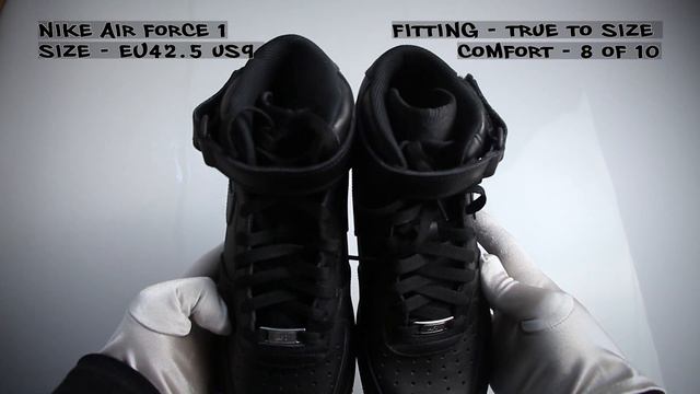 Nike Air Force 1 Mid Black (review) - Unboxing & On Feet смотреть онлайн