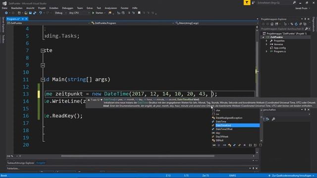 C# Tutorial Deutsch / German - DateTime смотреть онлайн