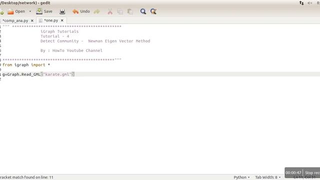 How to execute Newman Eigen Vector Community Detection Algorithm using igraph in python смотреть онлайн