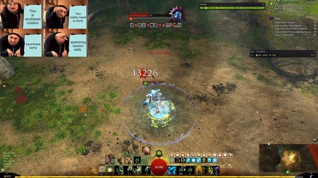GW2 - Power Soulbeast Longbow, Sword/Axe Test Benchmark - 40 057 (post 27.06.2023 buffs) смотреть онлайн