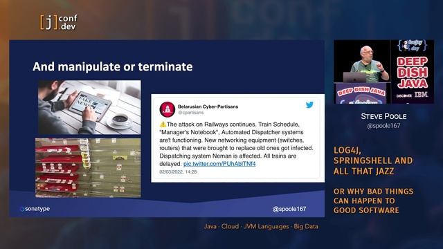 Jconf 2022 - Steve Poole - Log4j, SpringShell and All That Jazz Or Why Bad Things Can Happen to G смотреть онлайн