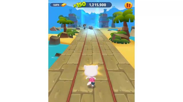 Talking Tom Gold Run - New World LAVA New Year 2020 - Talking Angela vs Boss Fight смотреть онлайн