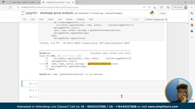 Whatsapp Group Chat Analysis Using Python | Machine Learning Projects 2023 | Simplilearn смотреть онлайн