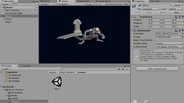 Unity Asset Store Ghoul Test смотреть онлайн
