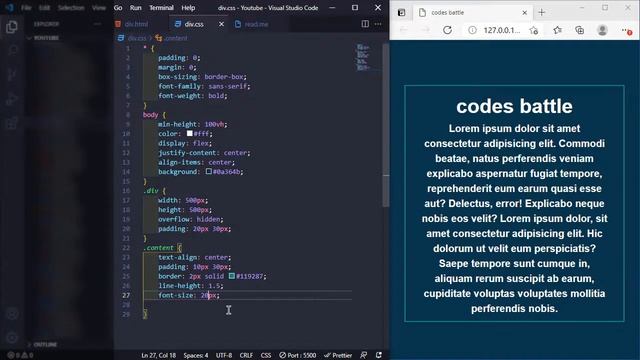create awesome text container in HTML & CSS смотреть онлайн
