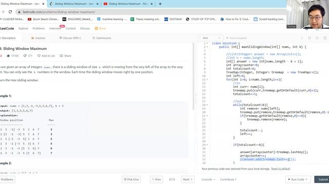 Leetcode 239 Sliding Window Maximum(Java Sliding Window) смотреть онлайн