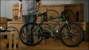 Установка комплекта мотор-колесо на велосипед на переднее колесо.