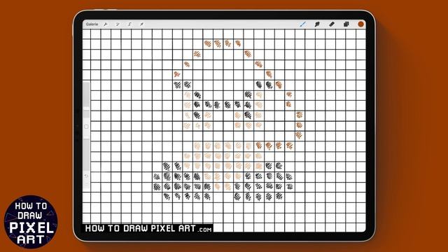 How to Draw Goomba Pixel Art Tutorial Super Mario Bros クリボー Procreate смотреть онлайн