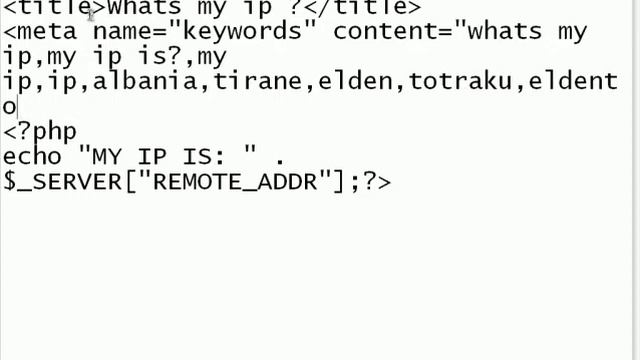 PHP-MAKE YOUR OWN "WHATS MY IP" смотреть онлайн