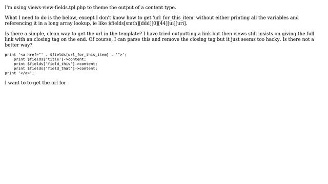 Drupal: Access item url in views-view-fields.tpl.php (2 Solutions!!) смотреть онлайн