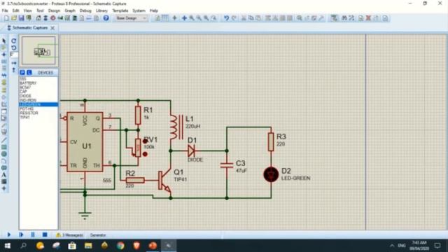 Simple Boost Converter Circuit (Proteus Simulation- 3.7v to 5v boost converter circuit) смотреть онлайн