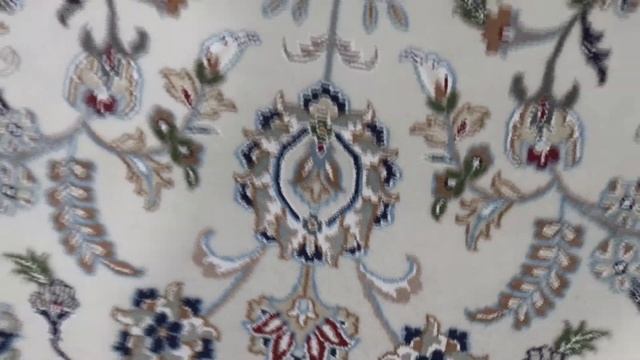 Wool And Silk 250 KPSI Ivory Nain Hand-Knotted Oriental Rug226510 смотреть онлайн