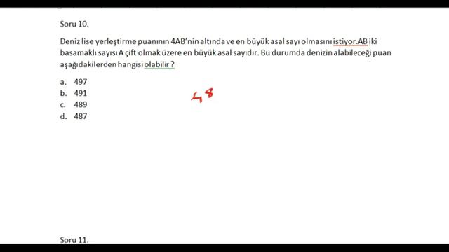 Şehitkamil İlçe MEM 23.01.2021 Çevrimiçi LGS Deneme Matematik Dersi Soru Çözümü
