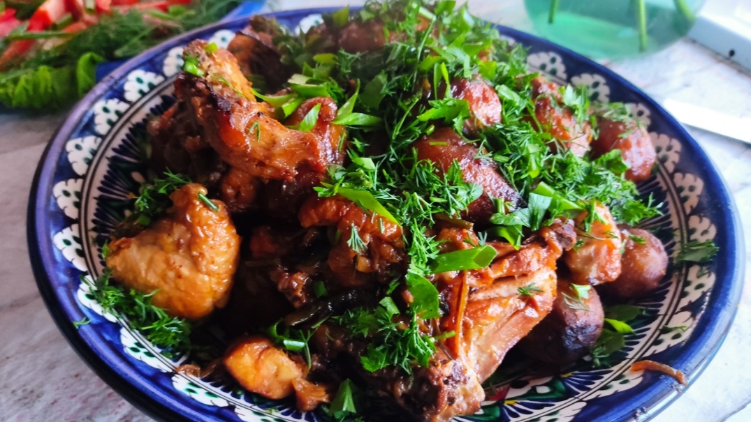 Казан-кебаб из курицы.Вкусный рецепт в казане на костре.#ПоварОтБога