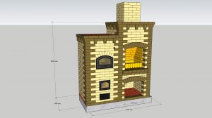 Порядовка мини-русской печи с мангалом