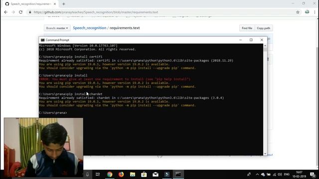 python #18 installing packages part1 using pip in cmd | pyaudio|speech recognition|gtts смотреть онлайн