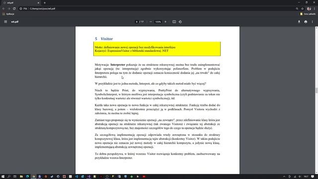 Projektowanie obiektowe oprogramowania, Wykład 6, Wzorce czynnościowe смотреть онлайн