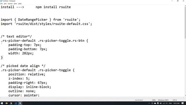 Date Range Picker In React Js || React Date Range Picker || Date Picker || Rsuite