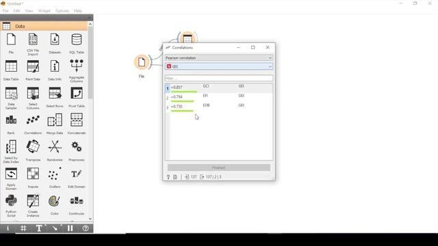 Correlation analysis using orange software, Pearson correlation, real example with interpretation смотреть онлайн
