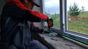 как установить пластиковые окна в газобетон? пробуем:)