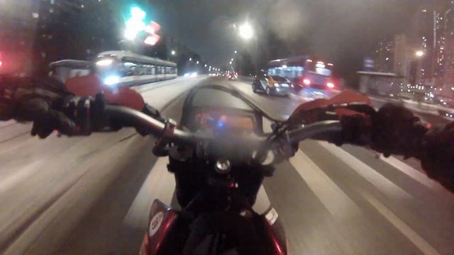 Wintermoto | Ktm690 Enduro R | Supermotard | Motardstyle | Traffic | прохват | мотозима | Supermoto