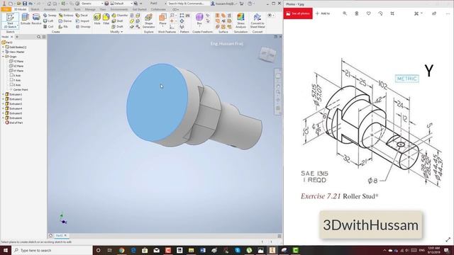 #Autodesk Inventor Y Roller Stud- اوتوديسك انفنتور смотреть онлайн