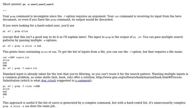 Unix & Linux: Grep command using contents of a heredoc (2 Solutions!!) смотреть онлайн