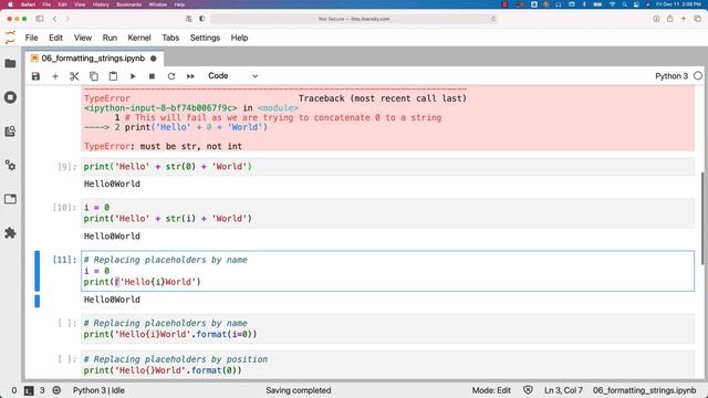 Mastering Python - Predefined Functions - 06 Formatting Strings смотреть онлайн