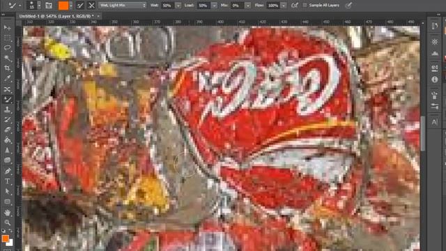 Mixer Brush Tool in Adobe Photoshop CS6 смотреть онлайн