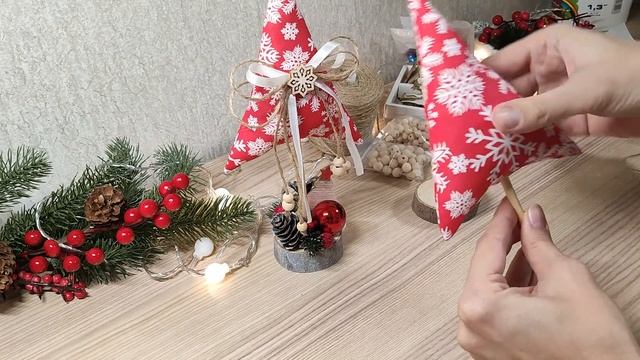 Текстильная ёлочка своими руками новогодний декор смотреть онлайн
