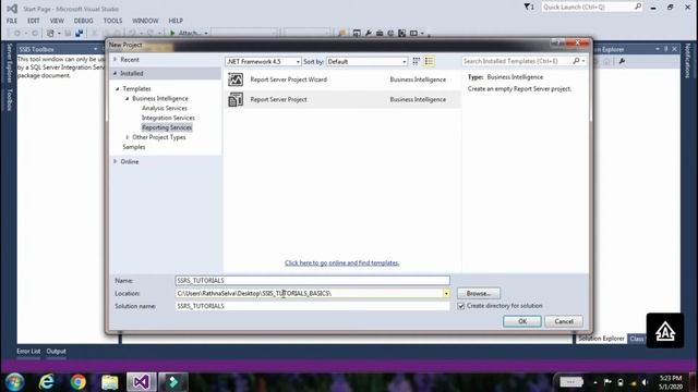 PART 01 HOW TO CREATE NEW REPORT SERVER PROJECT IN VISUAL STUDIO 2013(TAMIL) | TechIT DBA смотреть онлайн